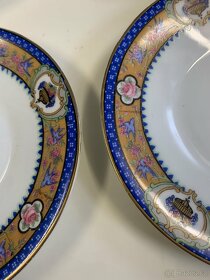 Porcelánové talíře menší 6 ks zdobené - 3