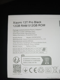 Prodám zanovni pouze vyzkoušené Xiaomi 13T Pro ve verzi 512 - 3