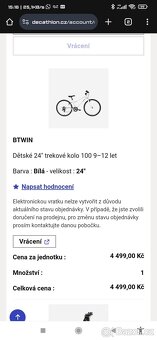 Dětské jízdní kolo, Btwin Dětské 24" trekové kolo 100 9–12 - 3