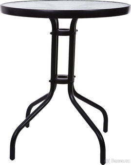 Kulatý kovový stolek/skleněná deska ∅ 60 x v 70 cm nový - 3