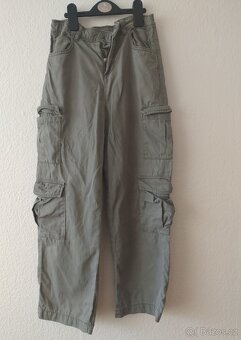 21) kalhoty plátěné khaki - 3
