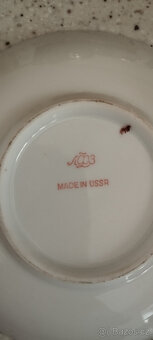 2x Kobaltový šálek s podšálkem, LFZ Lomonosov - 3