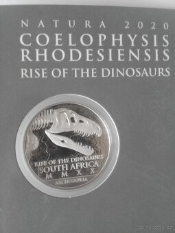 Stříbrná mince Coelophysis, 1oz , číslovaná - 3