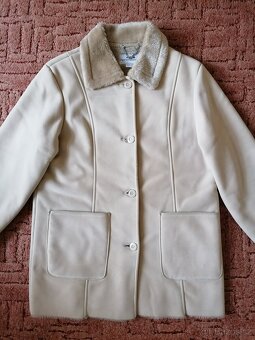 Dámský krémový kabát - 3