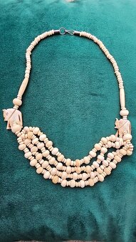 Náhrdelník slonová kost sloni - 3