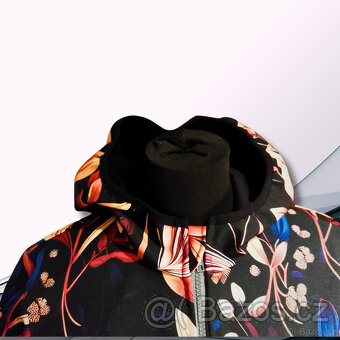 Dámský softshellový kabát s motivem lístků - 3
