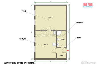Pronájem bytu 2+kk, 45 m², Františkovy Lázně, ul. Národní - 3