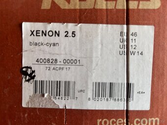 Kolečkové brusle XENON 2.5 BLACK CYAN + chrániče - 3