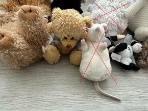 Plyšová zvířátka - medvěd, králík, mýval, 6 ks - 3