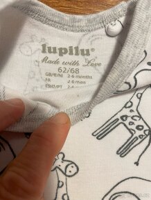BODY dětské dlouhý rukáv vel. 62/68 zn.LUPILU/3 ks - 3