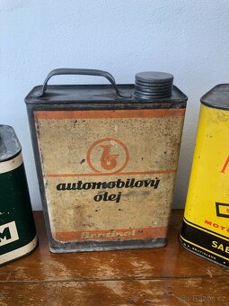 Prodám originální plechovky od olejů k starým motocyklům - 3