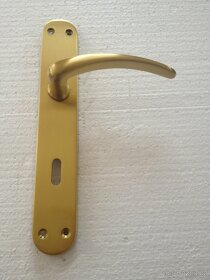 Dveřní klika / kování, zlatá mat, rozteč 72mm /22ks - 3