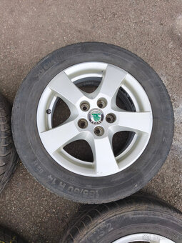 Alu kola ŠKODA 6X14 ET43 Fabie VČETNĚ PNEU - 3