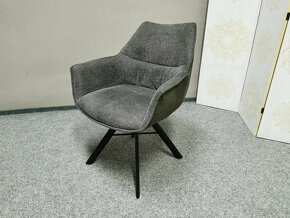 Nová 6x šedozelená židle - křesílko - 3