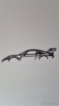 Silueta Porsche 911 GT3 RS 25×6 cm – precizní 3D tisk - 3