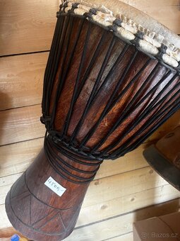 Ručně dělaný africký buben z Konga – 60 cm - 3