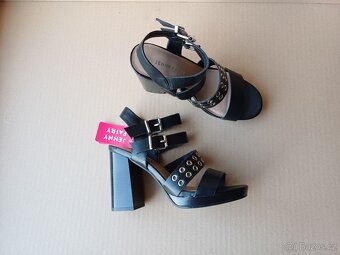 Černé páskové sandále vel.37 - 3