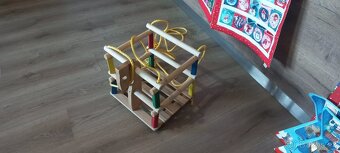 Nová dětská dřevěná závěsná houpačka. - 3