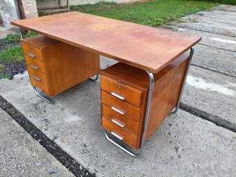 Chromový funkcionalistický psací stůl - 3