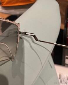 Fendi velké stříbrné sluneční brýle - 3