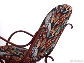 [ 4284 ] Houpací křeslo Thonet nové čalounění. - 3