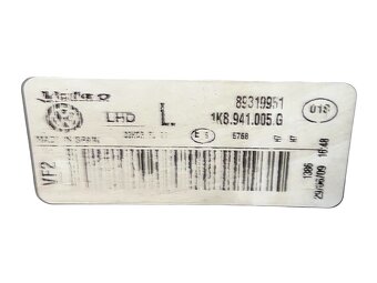 Levý halogen světlo 1K8941005G VW Scirocco 3 r.v. 2010 - 3