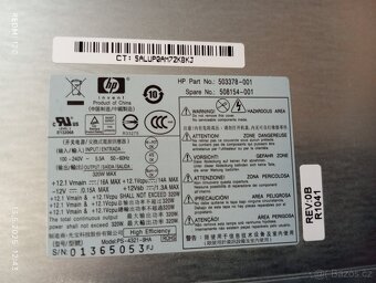 Zdroj 320W HP pro řadu 6000 6005 8000 8100 Z600 503378-001 - 3