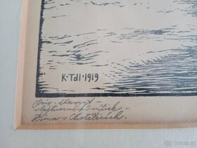 Obraz dřevoryt orig. Tondl,  LETNÍ SLEVA 10% - 3