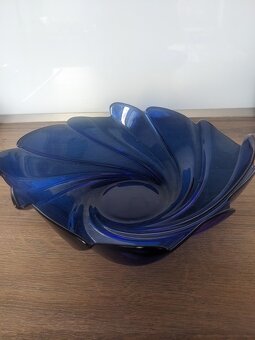 Skleněná modrá mísa - 3