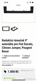 Ducato/Boxer/Jumper prodej radio+ramecek+kamera - 3