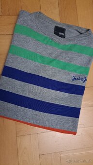 Veselý pruhovaný bavlněný svetr Jack&Jones,vel.S - 3