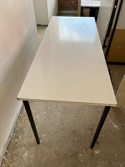 10x Obdélníkový jídelní stůl 150x60 cm vysoký 75 cm - 3
