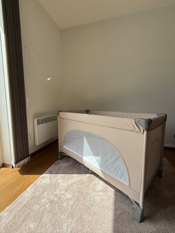 Dětská postýlka ZOPA skládací Lely Sand Beig + matrace - 3