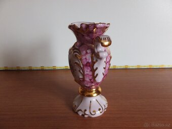 Růžový porcelán, krásná vázička amfora č. 1. znač. RD. - 3