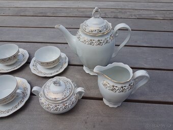 Starý porcelánový čajový servis, kompletní set, - 3