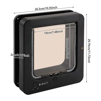 Dvířka pro kočky černá - 3