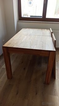 Jidelni stul 160x90, masiv, rozkládací - 3