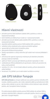 GPS GSM SOS tlačítko pro seniory s detekcí pádu - 3