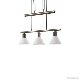 Závěsné svítidlo – 3 světla, nikl + LED žárovky - 3
