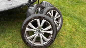 Originální alu disky Mazda R18 vč. letních pneu TOP stav - 3