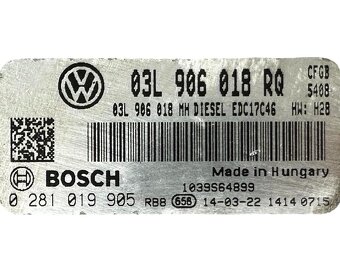 Řídící jednotka motoru CFGB 103L906018RQ Škoda Superb 2 FL - 3