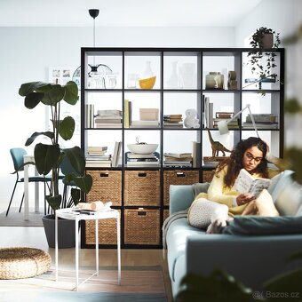 IKEA KALLAX Policový díl, černohnědá, 182x182 cm - 3