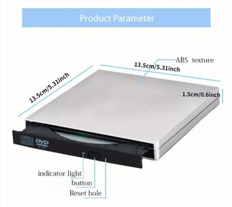 Externí mechanika CD-R/DVD-R/CD-RW/DVD-RW + kabely - 3