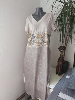 Šaty letní dlouhé motiv slunečnice vel.M/38-40 - 3