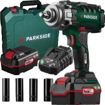 SADA: Aku rázový utahovák Parkside |+4Ah baterie, nabíječka - 3