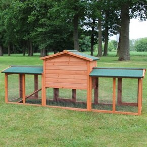 Velká kvalitní dřevěná králíkárna, králikárna, výběh. - 3