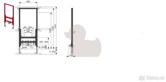Konstrukce do lehké stěny k bidetu Tece Profil 9.330.000 - 3
