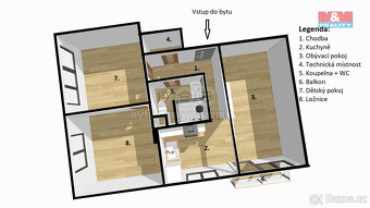 Prodej bytu 3+1, 60 m², Ražice - 3