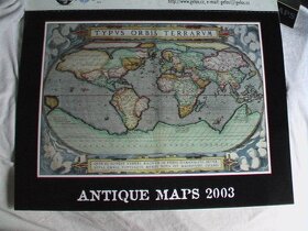 Nástěnné kalendáře staré antické mapy - pro sběratele 3ks - 3
