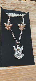 Řetízek a náušnice strom života anděl - 3